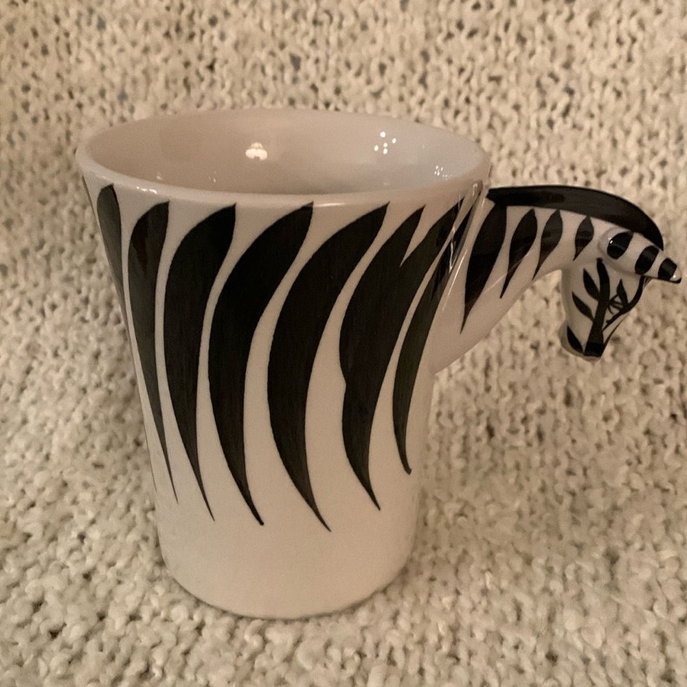 Zebra mug from Pier 1 Imports 18 ounce capacity.